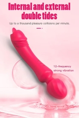 SMT2978 - Chày rung tình yêu 2 đầu có lưỡi liếm dài 20cm sạc điện