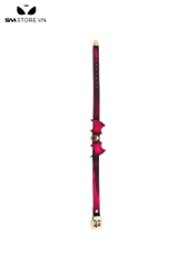 SMT2981 - Xích cổ SM hình cánh rơi giả da PU dài 45cm phối màu đen đỏ
