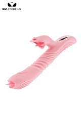 SMT2986 - Chày rung tình yêu 2 đầu sưởi ấm đến 42 độ có lưỡi liếm