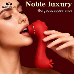 SMT2988 - Máy rung hút liếm 2 đầu ngụy trang sư tử biển nhỏ dài 136mm