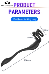 SMT2996 - Vòng đeo gốc dương vật mix anal rung đuôi bò cạp