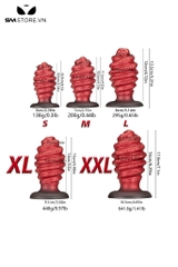 SMT3018 - Anal huge thiết kế xoắn ốc đế hít tường silicon mềm bẻ cong