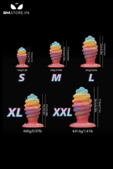 SMT3019 - Anal plug đồ chơi hậu môn ốc biển cầu vồng dạ quang