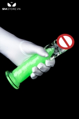 SMT3034 - Dương vật giả dạ quang xanh lá cây silicon mềm dẻo