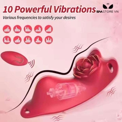 SMT3035 - Máy rung hoa hồng điều khiển từ xa có 10 tần số dài 89mm