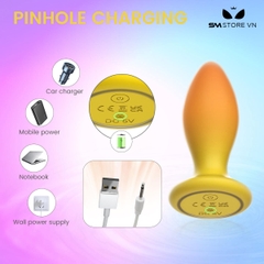 SMT3036 - Máy rung hậu môn màu vàng điều khiển từ xa dài 10cm