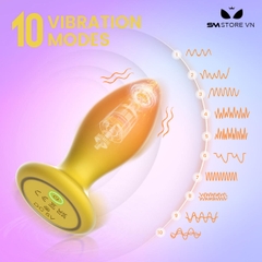 SMT3036 - Máy rung hậu môn màu vàng điều khiển từ xa dài 10cm