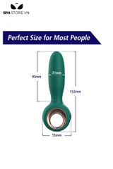 SMT3037 - Máy rung hậu môn silicon có tay cầm sạc điện dài 152mm