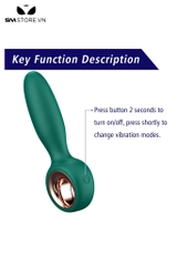 SMT3037 - Máy rung hậu môn silicon có tay cầm sạc điện dài 152mm