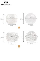 SMT3043 - Combo 2 vòng đeo đầu khất gai nhím silicon mềm co giãn