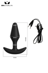 SMT3044 - Butt plug đồ chơi hậu môn silicon hai điện cực dài 10cm