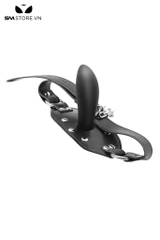 SMT3057 - Đồ bịt miệng penis gag đầu hình viên đạn đính đinh tán dài 11cm