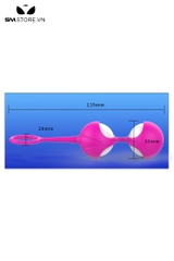 SMT3062 - Bóng tập kegel 2 tầng bằng silicon đàn hồi và tháo rời dài 139mm