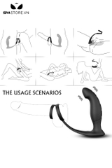 SMT3066 - Vòng rung dương vật chống xuất tim sớm và butt plug