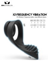 SMT3067 - Vòng rung đeo gốc dương vật có 10 tần số dài 13cm