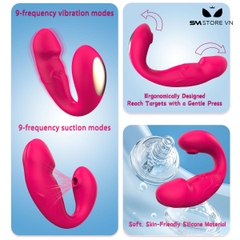 SMT3082 - Máy rung đầu dương vật có 9 tần số hút điều khiển qua APP