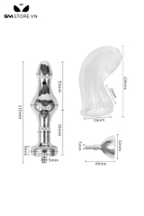 SMT3092 - Dụng cụ thụt rửa hậu môn đầu dương vật dài 10cm