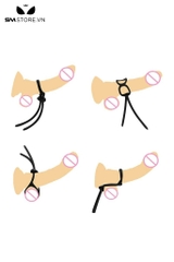 SMT3117 - Vòng đôi đeo tinh hoàn chống xuất tinh sớm có nấc điều chỉnh