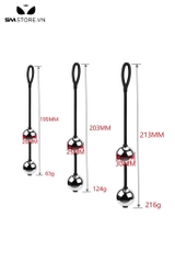 SMT3120 - Anal bead inox với chuỗi hạt chất liệu dây bằng silicon co giãn