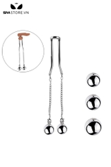 SMT3121 - Tạ đeo tinh hoàn bằng inox với xích nối 2 bi có thể tháo rời