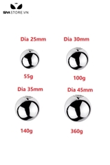 SMT3121 - Tạ đeo tinh hoàn bằng inox với xích nối 2 bi có thể tháo rời