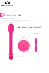 SMT3130 - Gậy rung silicon dài 21cm thiết kế đầu tròn kích thích dương vật