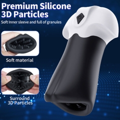 SMT3136 - Cốc thủ dâm có rung trong có nhiều gai nổi bằng silicon mềm