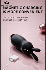 SMT3144 - Máy rung mini ngụy trang hình con thỏ cài nơ dài 103mm