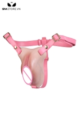 SMT3150 - Âm đạo giả silicon có quai đeo thiết kế rỗng ruột có nấc chỉnh