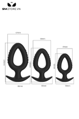 SMT3185 - Butt plug silicon co giãn đế công thiết kế hở giữa có 3 size