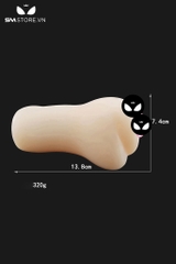 SMT3159 - Âm đạo giả silicon cầm tay bằng silicon dài 13,8cm dễ vệ sinh