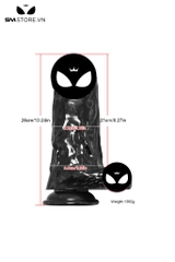 SMT3162 - Dương vật giả khổng lồ silicon đường kính 8.2cm đế dính tường