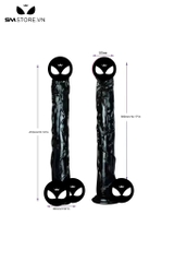 SMT3165 - Cu giả silicon siêu dài 41cm có gân nổi quanh đế dính tường