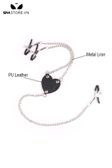 SMT3176 - Kẹp ti và âm vật thiết kế 3 đầu có hình trái tim đặc ở giữa