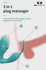SMT3179 - Vòng rung dương vật mix butt plug điều khiển qua APP