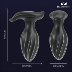 SMT3182 - Máy rung hậu môn silicon xoay 360 độ dài 96mm có 10 chế độ