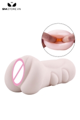 SMT3191 - Âm đạo giả 1 đầu silicon mềm có nhiều rãnh và bi nổi trong