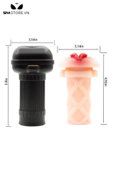 SMT3195 - Cốc thủ dâm có âm đạo giả 1 đầu tháo rời silicon dài 15cm