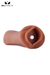 SMT3197 - Âm đạo giả cầm tay một đầu chất liệu silicon mềm dài 19cm