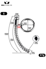 SMT3207 - Dụng cụ thông niệu đạo inox dạng chuỗi hạt mix vòng đeo cu