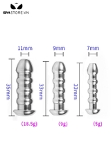 SMT3209 - Đồ chơi niệu đạo rỗng ruột bằng inox không gỉ có 3 size