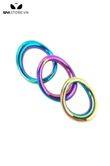 SMT3219 - Vòng đeo dương vật inox cao cấp 7 sắc cầu vòng có 3 size