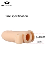 SMT3222 - Bao cao su rung đôn dên silicon có quai đeo đường kính 8mm