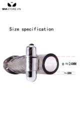 SMT3225 - Bao cao su silicon đôn dên có rung tháo rời đường kính 4mm