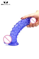 SMT3231 - Dương vật giả trong suốt silicon có bi đế dính tường