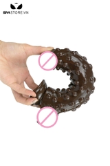 SMT3231 - Dương vật giả trong suốt silicon có bi đế dính tường