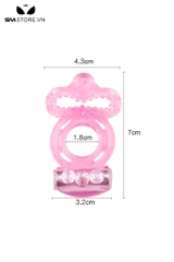 SMT3235 - Vòng rung đeo  gốc dương vật silicon mềm co giãn dài 7cm