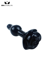SMT3239 - Butt plug bằng thủy tinh có đế hình bông hoa dài 10,5cm
