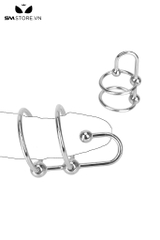 SMT3241 - Vòng đôi đeo cu inox có bi nổi bằng thép không gỉ có 5 size