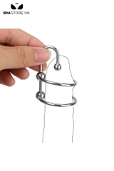 SMT3241 - Vòng đôi đeo cu inox có bi nổi bằng thép không gỉ có 5 size